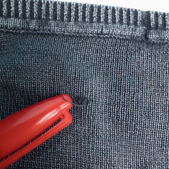 Armani Exchange Cotton Crew Neck Knit Pullover Sweater Mens Small Blue Gray - Picture 5 of 13